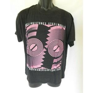 Vintage Rolling Stones 1989 Steel Wheels T-shirt Rare Tour Tee Single Stitch
